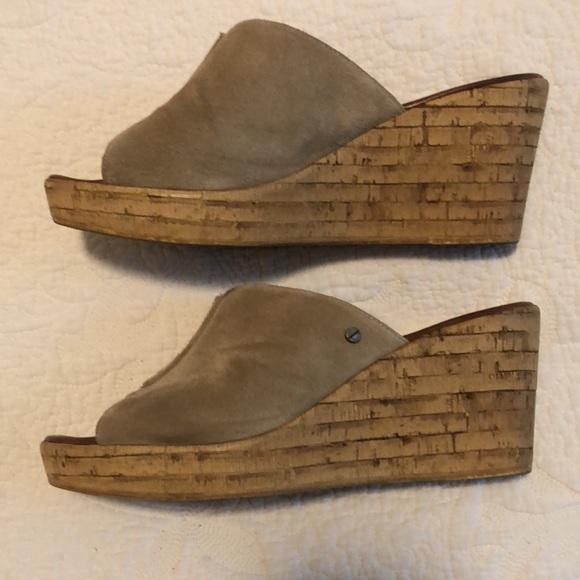Beige wedge sandals size 8.5 - Picture 3 of 8